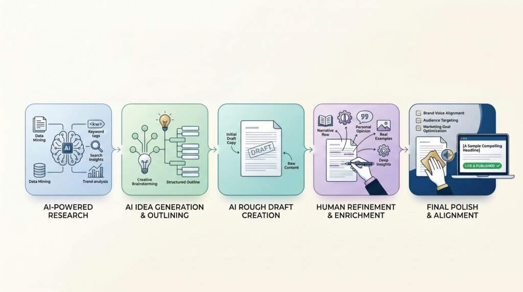 ai content strategy flow
